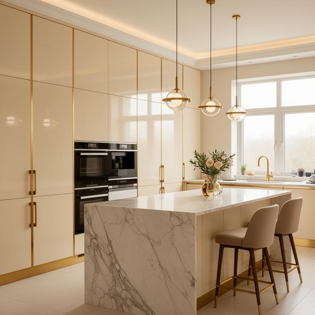 Luxury island modular kitchen